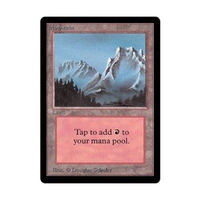 WotC MtG Beta Mountain - Version B (L) VG