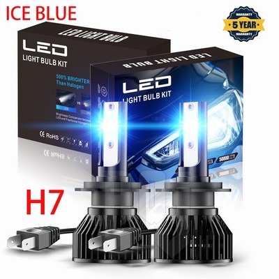 For Hyundai Genesis Coupe 2013-2016 2x H7 blue LED Headlight Hi&Low Beam Bulbs