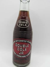 DOUBLE COLA  JR.  - Beverage Soda Bottle -  "Costly Flavors From Foreign Lands"
