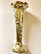 SAMPSON MORDAN- 1903 LONDON- STERLING SILVER VASE- 220g-RARE