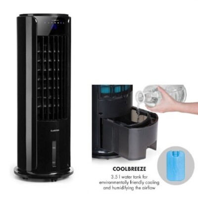Klarstein Skyscraper 3-in-1 Quiet Oscillating Air Cooler Humidifier Tower Fan