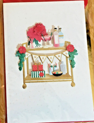 Hallmark Signature Christmas CHEERS Holiday Spirits Room Service Cart
