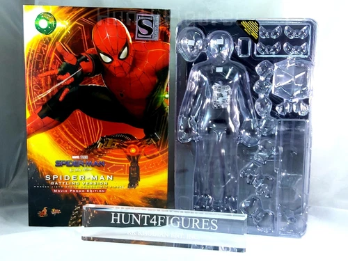 Caja de arte vacía de figura de acción Hot Toys MMS625 Spider-Man versión de batalla 1/6 