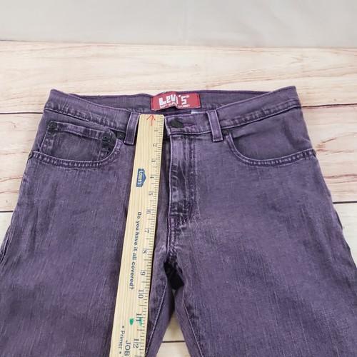 VINTAGE Levis 510 Jeans Women Girls 18 Reg Purple Skinny Mid Rise Denim Ladies - Picture 4 of 11