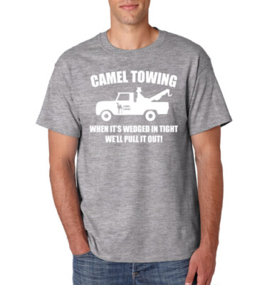 CAMEL TOWING T-Shirt Funny College Humor Joke Sexy Toe Truck S-6XL Tee