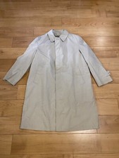 London Fog Trench Coat Tan Beige Vintage Maincoats Size 44 Regular With Fleece..
