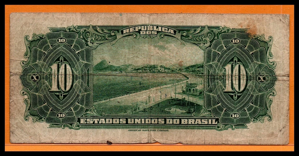 Brazil Fine Note 10 Mil Reis (10,000) 1936 P-39c - Image 2 of 2