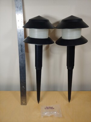 NEW 2-Malibu Intermatic Low Voltage LX1 17'' Lamp 2 Tier Lights w/ 7.2 Watt Bulb