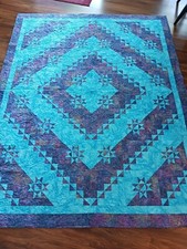 78" x 88" Large Throw Or Twin Quilt Batik 100 Cotton NEW Quality Made