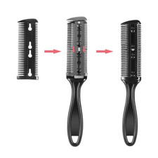 VITMOORY Haarkamm-Set – Breiter & Feiner Zahnkamm + Rattenschwanzkamm Für Damen & Herren (Schwarz)