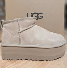 Brand New 100% Authentic UGG Classic Ultra Mini Platform Sand 1135092 Boots