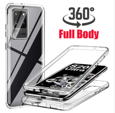Für Samsung Galaxy A21S 360 durchsichtige Front + Rückseite Full Case Displayabdeckung  