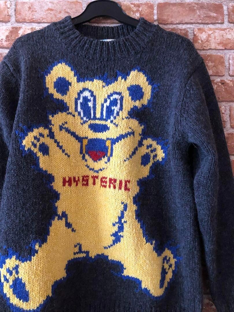 HYSTERIC GLAMOUR Bear Grey Sweater | eBay