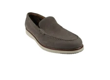 JOHNSTON & MURPHY SIZE 12 M GRAY NUBUCK HODGES PERFED LOAFER TRUFOAM MEN'S SHOE