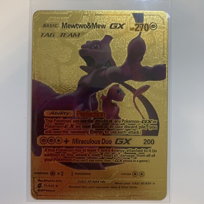 VMax Tag Team Gold Foiled Pokemon Card GX | eBay