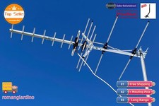 Long-Lasting Yagi HDTV Antenna Outdoor 250 Mile Superior Reception VHF UHF Pole
