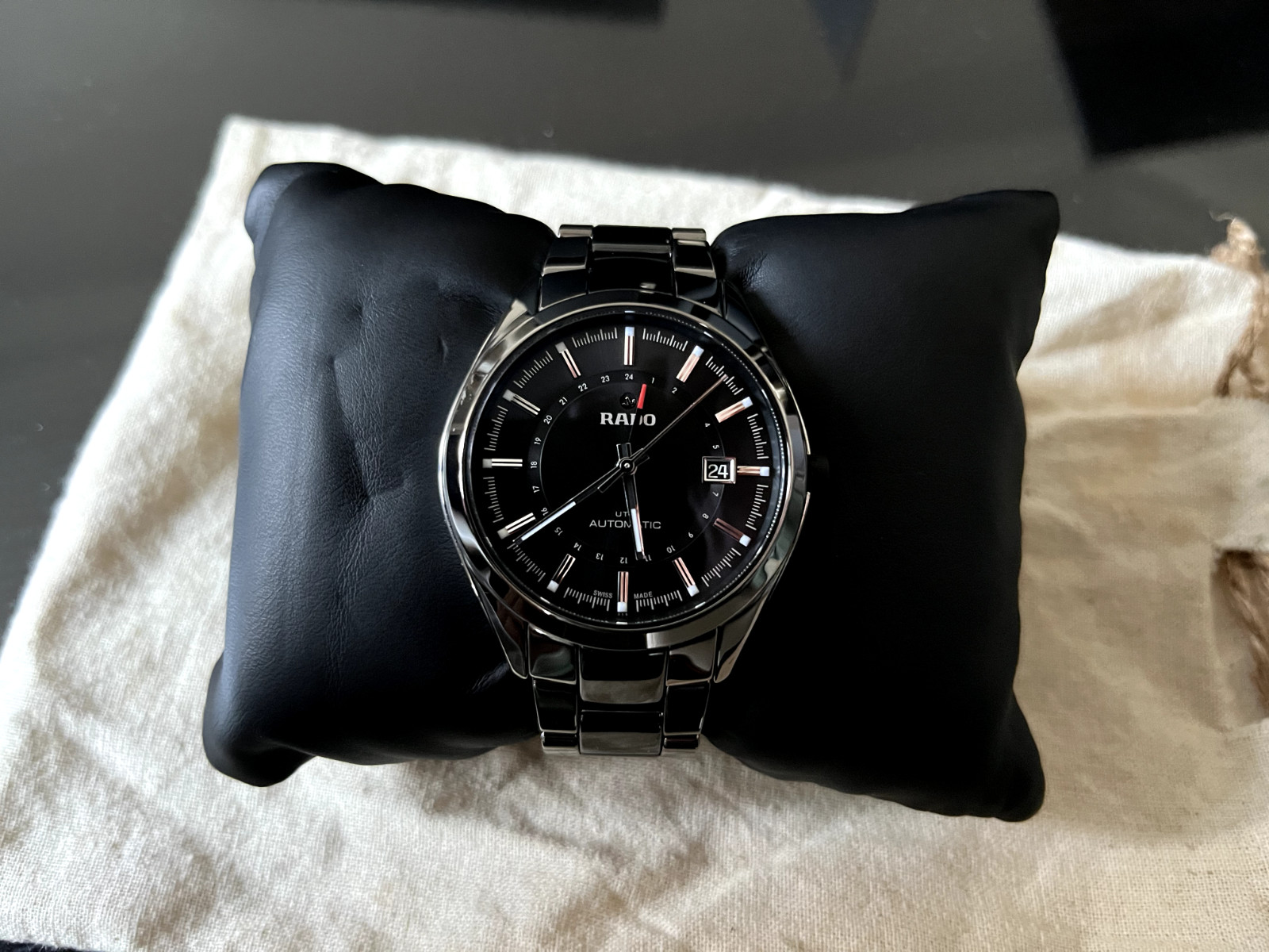 RADO Hyperchrome automatic UTC Black Ceramic Men'… - image 1