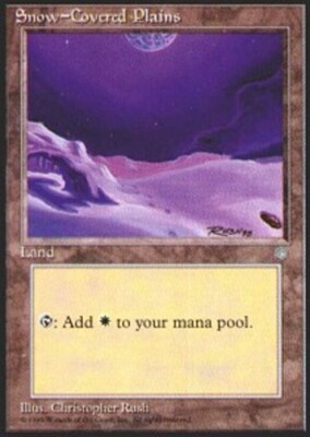 Snow-Covered Plains x1 - Ice Age - Damaged, English - Ice Age
