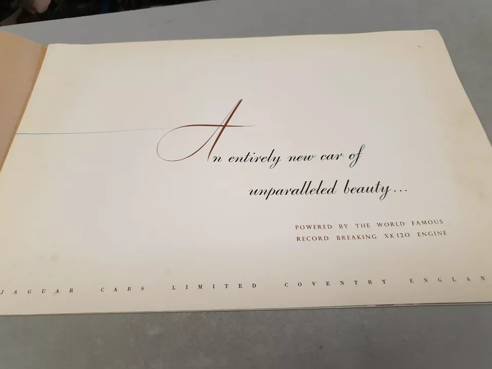 1951? Folleto de ventas JAGUAR MARK VII Mk 7 berlina original tamaño grande ¡RARO! Foto 2 de 4