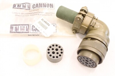 ITT CANNON G24 elbow 90 Grad Industrial Stecker Connector Plug ELVB252 OVP