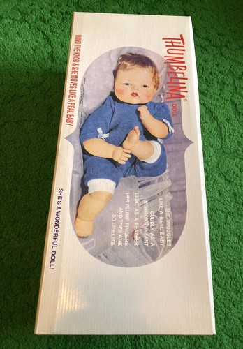 Rare 20" New Ashton Drake Thumbelina baby doll 2001 Original Box COA Wind Knob - Picture 12 of 13