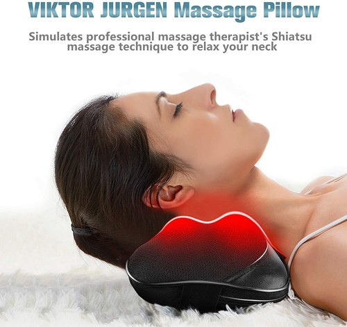 Shiatsu Deep Kneading Neck Back Shoulders Massager, Massage Pillow for Women Men - Picture 3 of 9