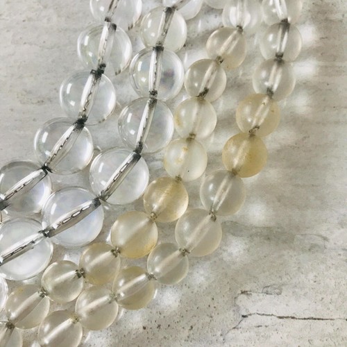 VTG Pools of Light Style Clear Lucite Necklace Les Bernard Graduated Beads 30" L - Picture 7 of 11