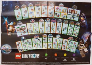 LEGO genuine poster DIMENSIONS Warner Bros. 2016 AD folded - minifig ...