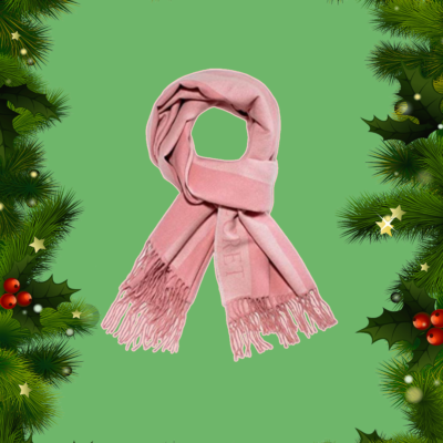 Victoria's Secret Pink Logo Striped Fringe Shawl Wrap Scarf Soft