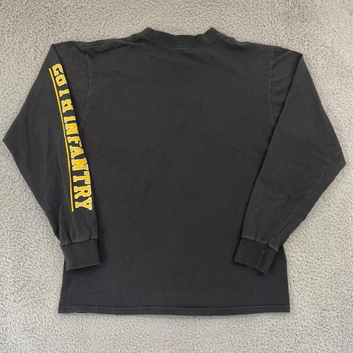Vintage Army Shirt Adult M Black Long Sleeve 28th Infantry Military 90s Cotton - Picture 5 of 8