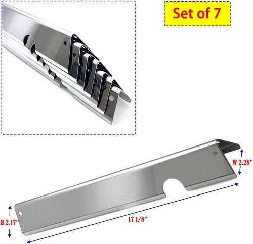 Set of 7 Stainless Steel 17.1" Flavorizer Bars for Weber GS4 Genesis II E-410, E - Picture 2 of 4