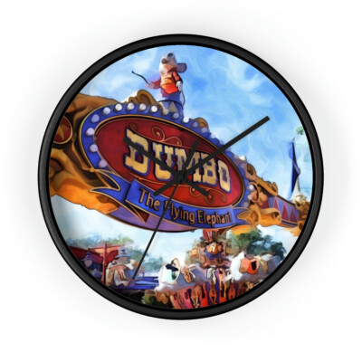 Wall clock Disneyland The Flying Elephant Ride