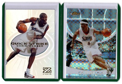 Chris Webber 2 Card Lot 1998 QUICK STRIKE / 2025 TOPPS CHROME X-FRACTOR /229
