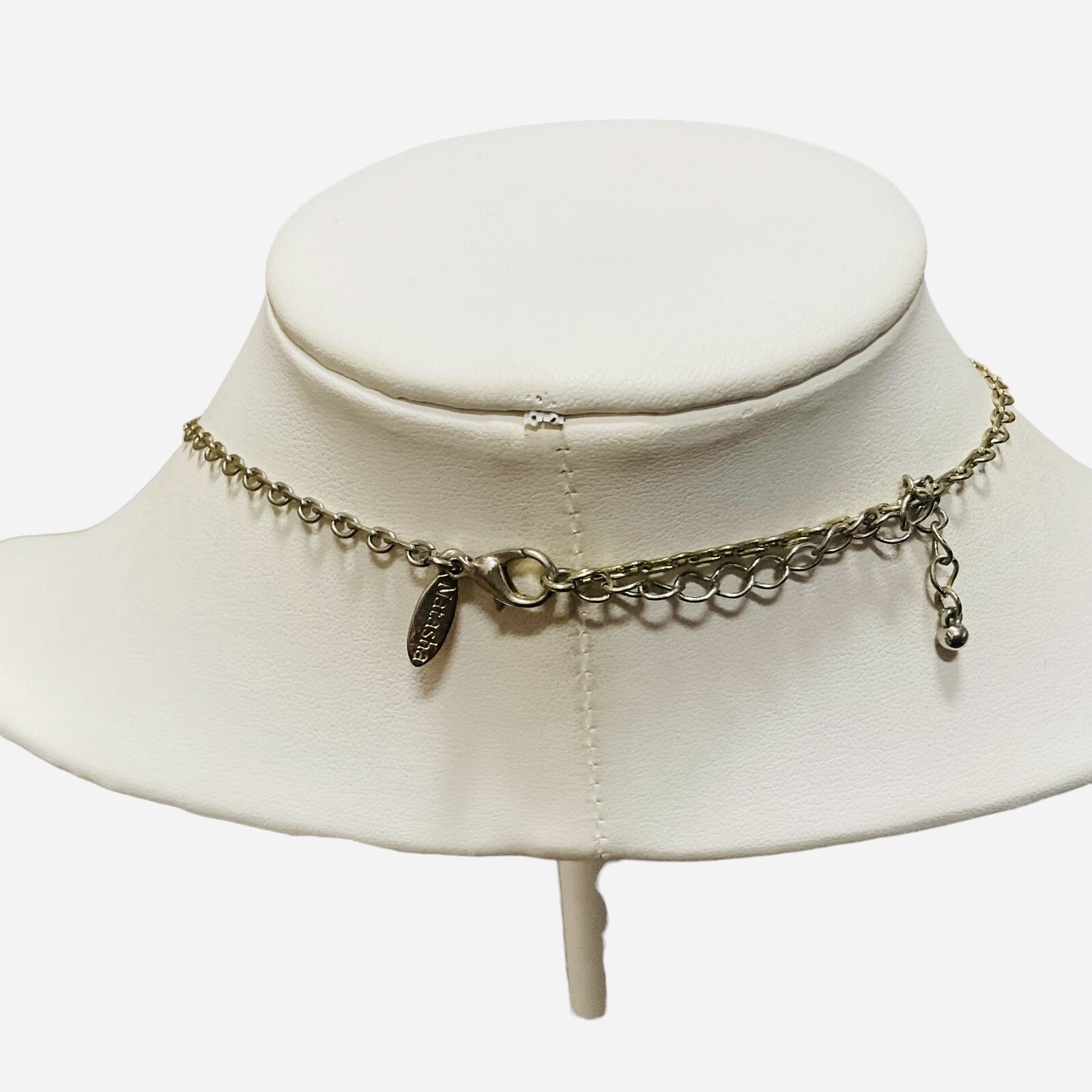 Natasha Dangle Statement Bib Necklace Light Green… - image 3