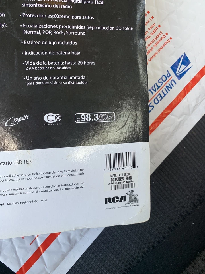 RCA RP3013 Personal CD PLAYER WITH FM TUNER - Image 3 of 3