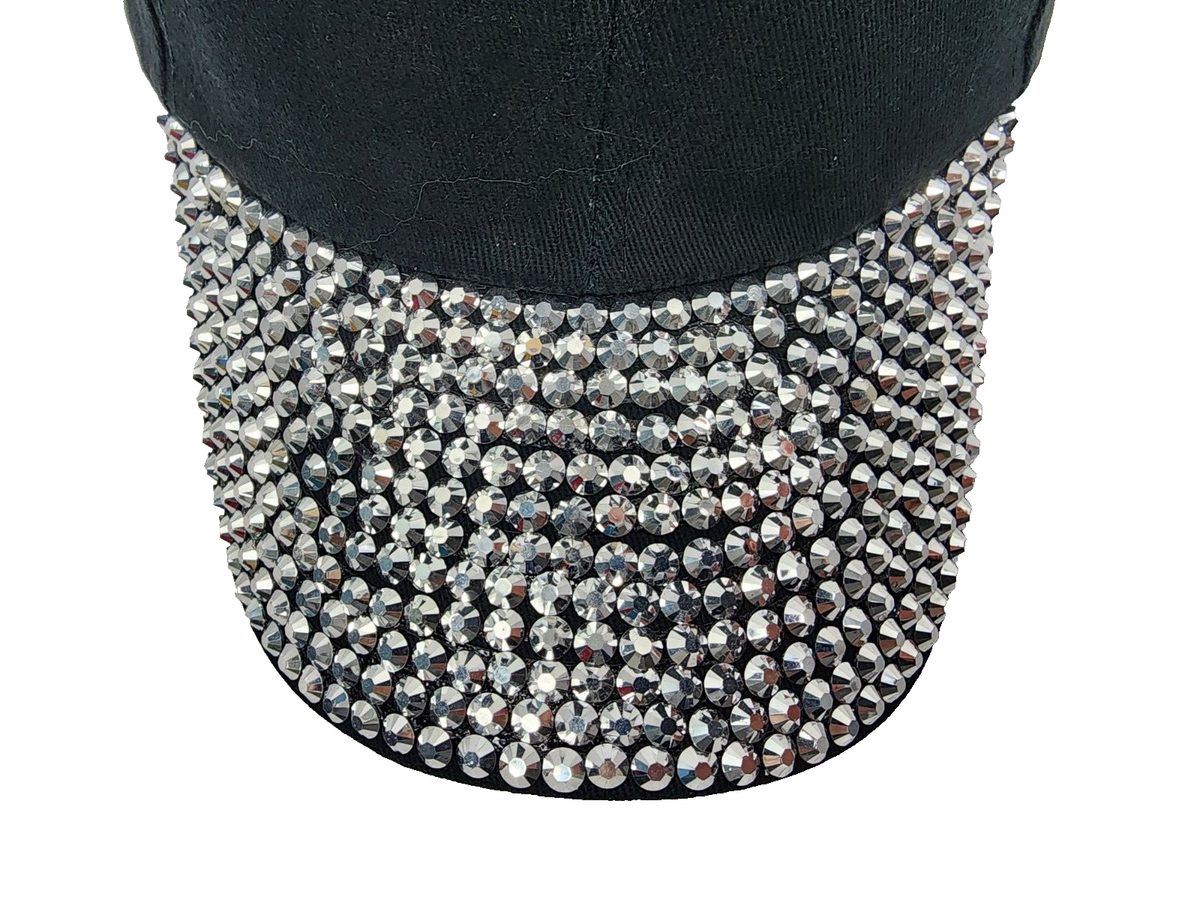 Bling Rhinestone Bedazzled Baseball Cap Hat Black (NEW) | eBay display picture 1