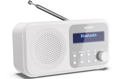 SHARP DR-P420 Digitalradio Tragbar DAB/DAB+ LCD Einfarbig Bluetooth Weiß