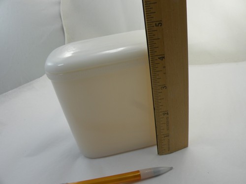 Vintage H A Hazel Atlas Milk Glass Refrigerator Dish with Original Lid Container - Picture 11 of 15