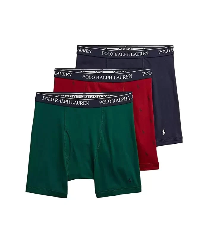 Polo Ralph Lauren Classic Fit w/ Wicking 3-Pack Boxer Briefs JS1724 Size XL - Imagem 2 de 2