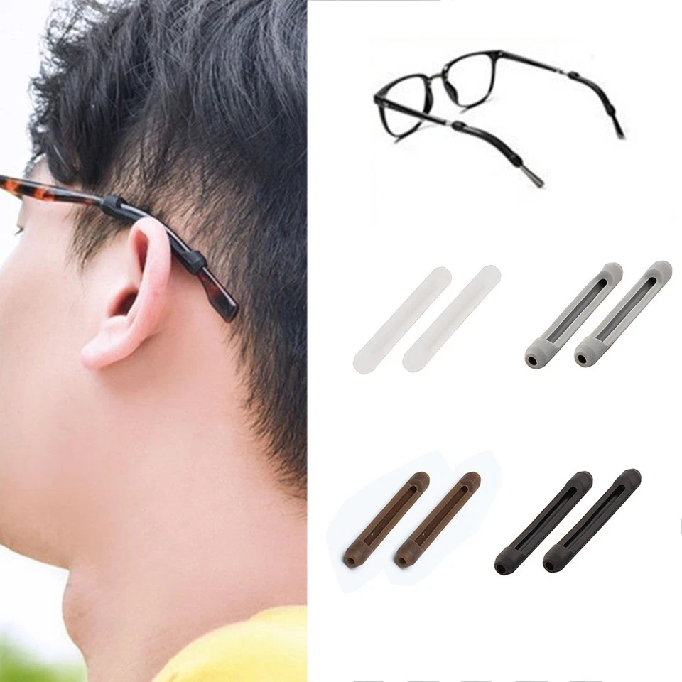 GREENSTRAW 10 Pairs Silicone Anti Slip Holder Eyeglasses Ear Hook Tip eyeglass Ear Retainer
