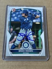 Signed 2023 Bowman Draft Brock Rodden Seattle Mariners 1st Bowman Autographed