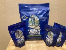 1LB, 5 LB,  FINE GROUND VITAL MINERAL BLEND. VARIATIONS CELTIC SEA SALT BAGS.