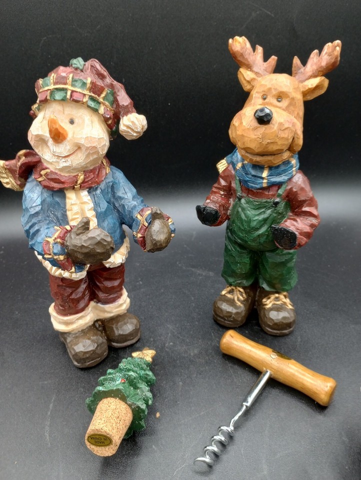 Holiday By Kirkland 5 Piece Wine Accessory Set Reindeer Corkscrew