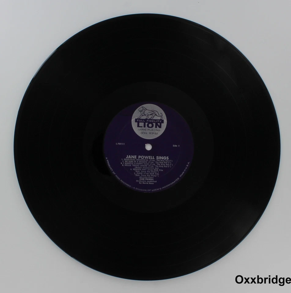 JANE POWELL Sings David Rose LION Jazz Pop Lounge Music Smooth Female Velvet - Image 3 of 3