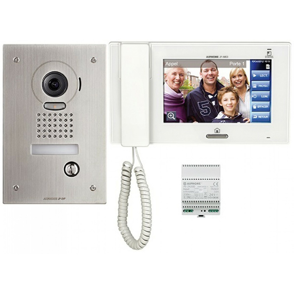 Aiphone JPS-4AEDF Video Intercom Set (JP-4MED, JP-DVF & PS