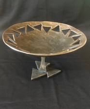 Bronze Tafelaufsatz Schale mit Fuß Art Deco Gebäckschale schöne Patina 