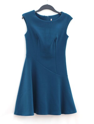 Cop. Copine Damen Kleid Ärmellos Petrol Blau Gr. 36 ohne Etikett