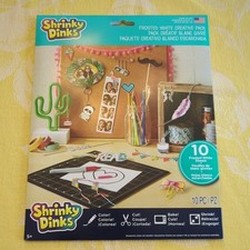 Shrinky Dinks Creative Pack 10 Sheets Frosted White Art and Craft Activity Set