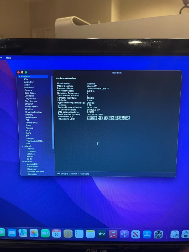 Apple Mac mini 2014 i5 2.6GHz 8GB 480GB SSD – Fresh Monterey Install – Excellent - Image 4 of 4