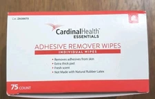 Cardinal Health Essentials Adhesive Remover Wipe 30075 Box of 75 Wipes